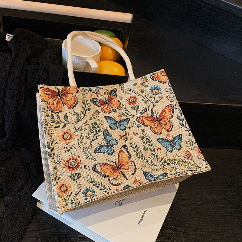 Eco-Friendly Butterfly Print Tote Bag
