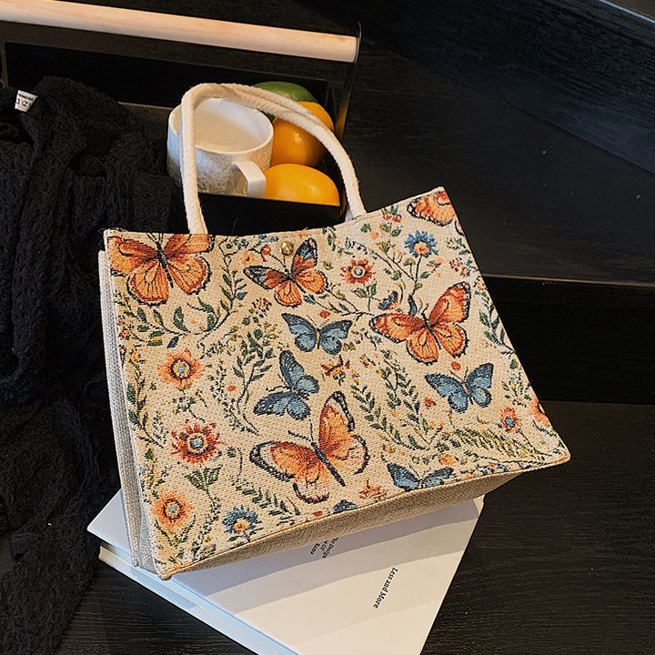 Eco-Friendly Butterfly Print Tote Bag