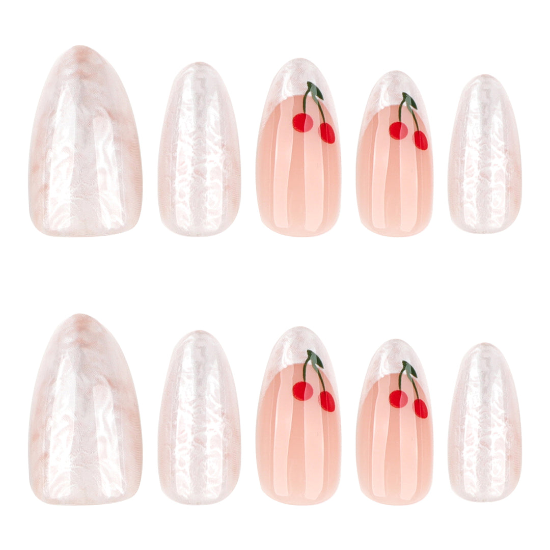 Artful Nail Extensions with Fruity Design Kalsten