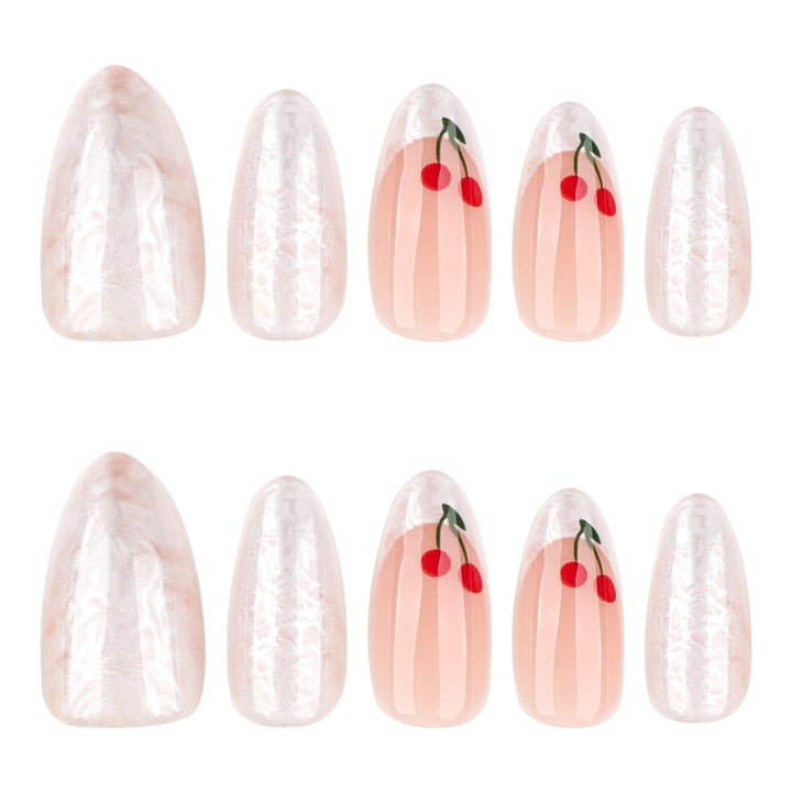 Artful Nail Extensions with Fruity Design Kalsten