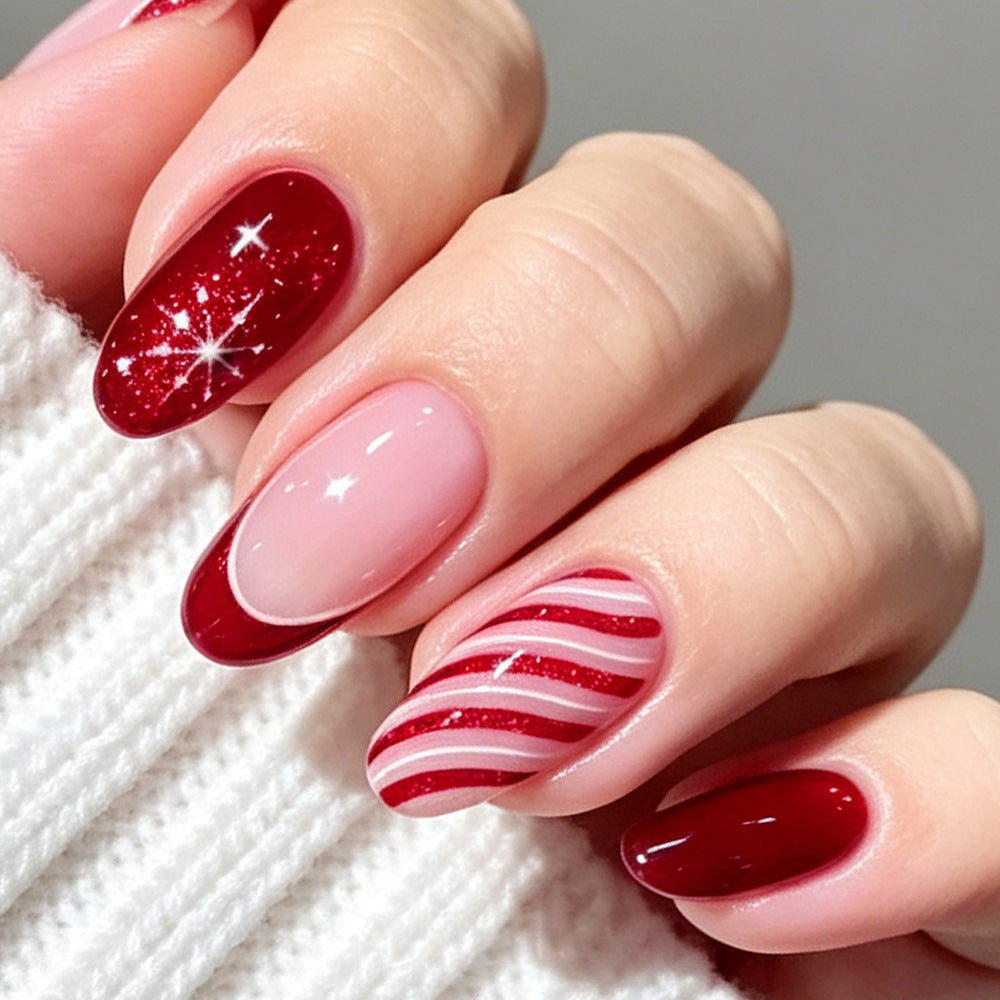Holiday-Themed Press-On Nail Art Set Kalsten