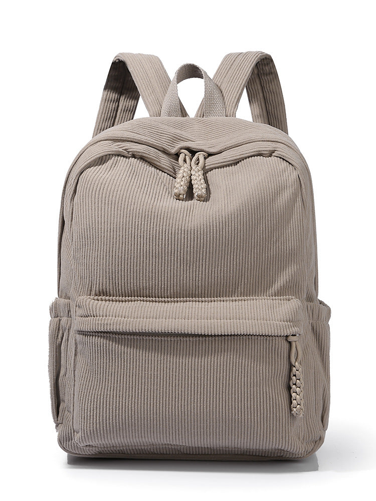 Casual Corduroy Backpack Kalsten