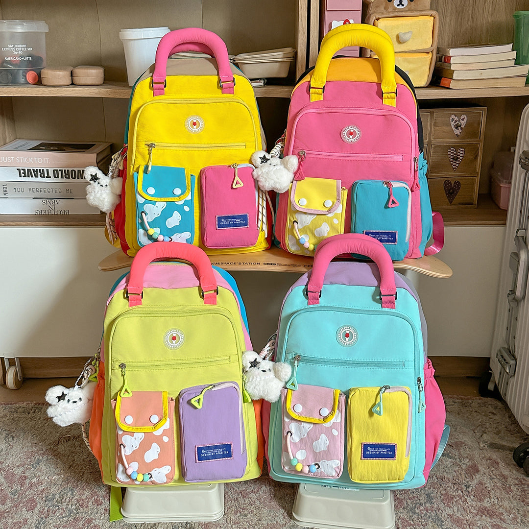 Color Block Multi-Functional Backpack Kalsten