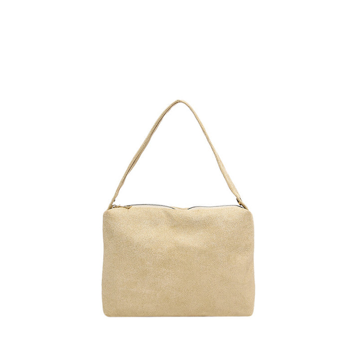 Suede Shoulder Clutch Bag