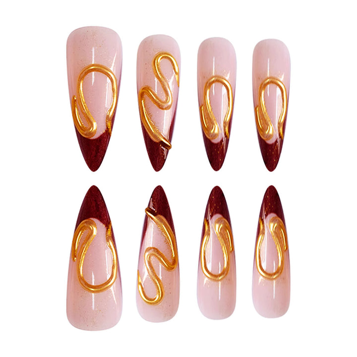Artistic Stiletto Press-On Nail Design Kalsten