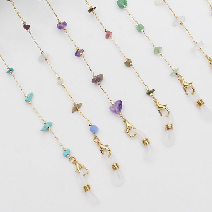 Elegant Crystal-Embellished Eyewear Chain Kalsten