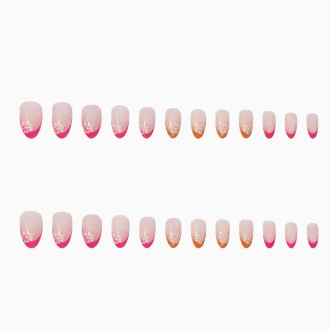 Floral Ombre Nail Art Enhancements Kalsten