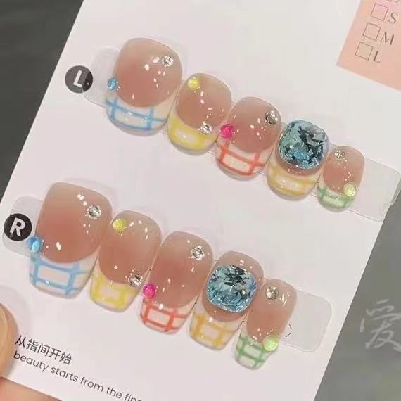 Chic Decorative Press-On Nail Set Kalsten 1787296054