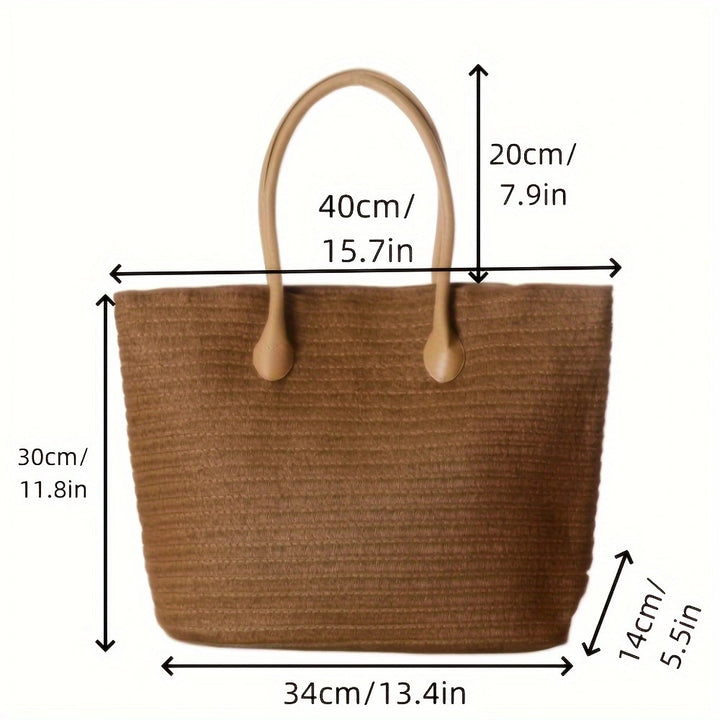 Handbag Made of Textured Natural Material Kalsten