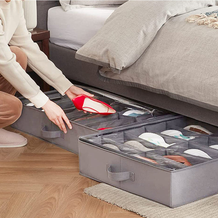 Underbed Storage Organizer with Clear Top