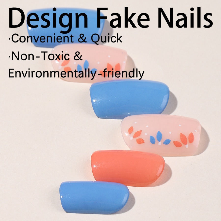 Creative nail set with floral and glamorous design Kalsten