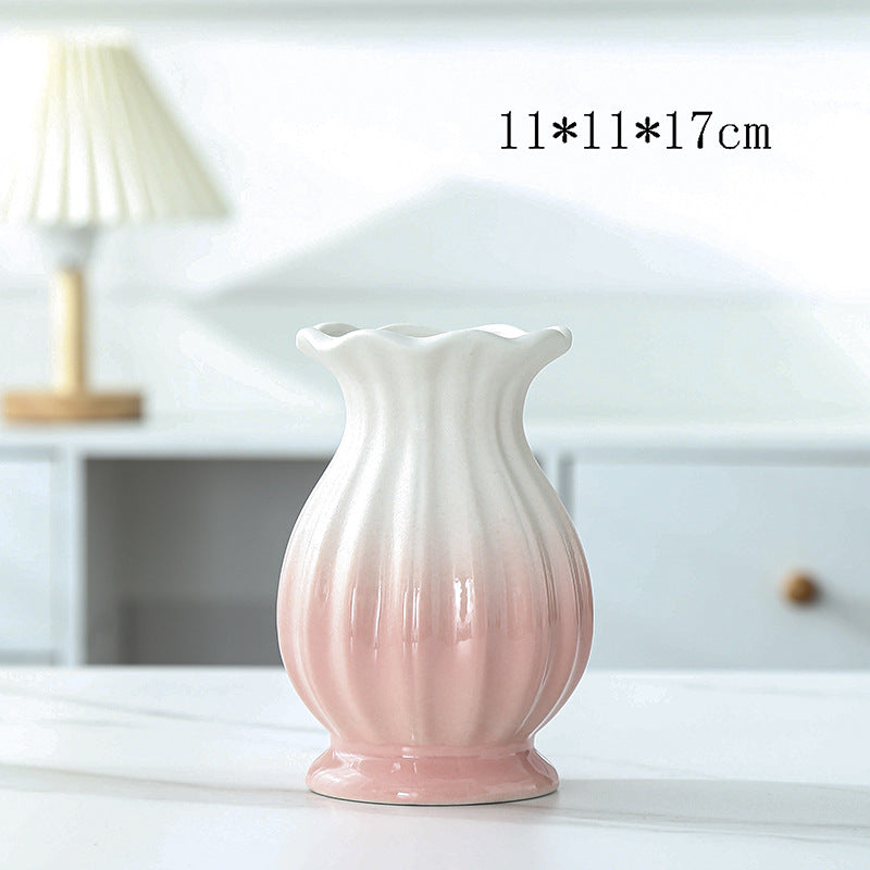 Elegant Floral Design Ceramic Vase Kalsten