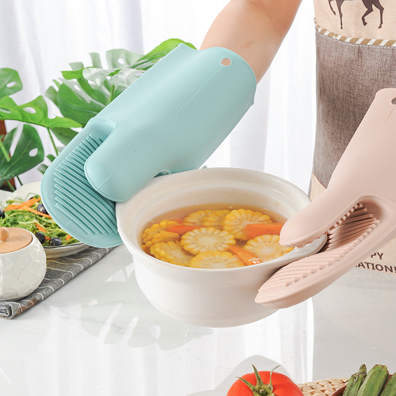Silicone kitchen gloves with integrated cleaning bristles Kalsten