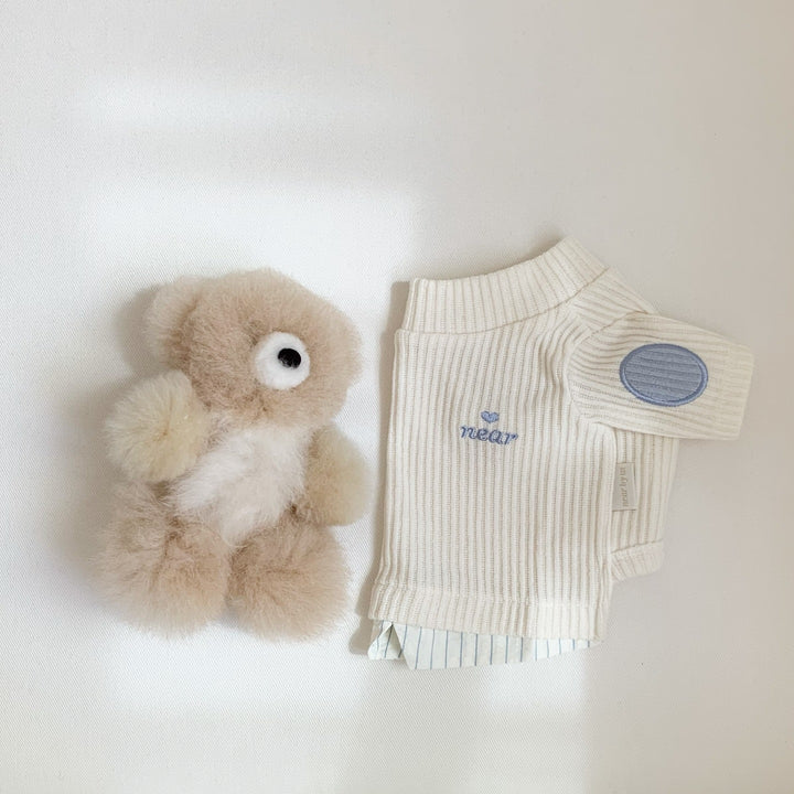 Ribbed Cotton Mock-Neck Infant Sweater with El Patch