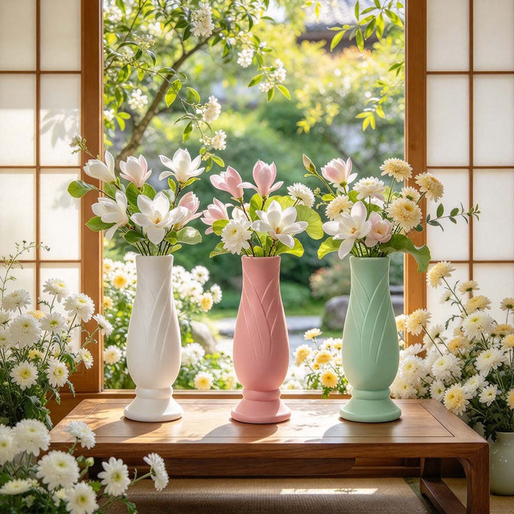 Elegant Leaf-Patterned Decorative Vase Kalsten