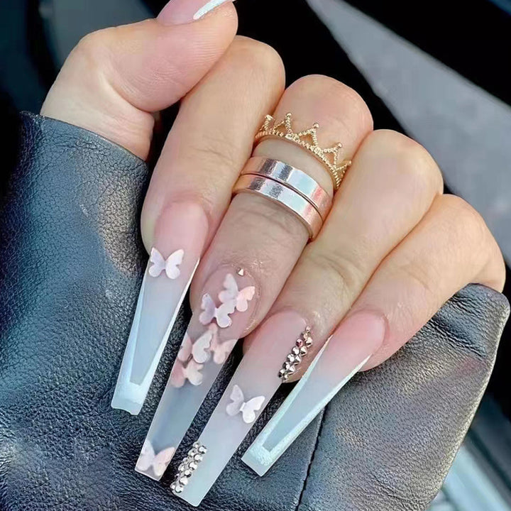 Nail art set with stylish butterfly decorations Kalsten