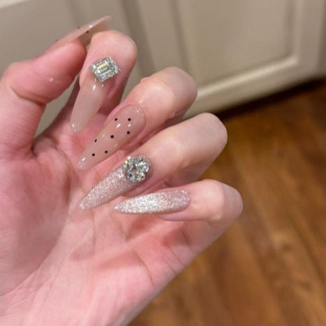 Decorative Rhinestone Acrylic Nail Enhancements Kalsten