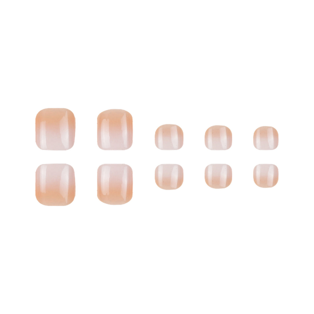 Elegant French Tip Press-On Toenails Kalsten