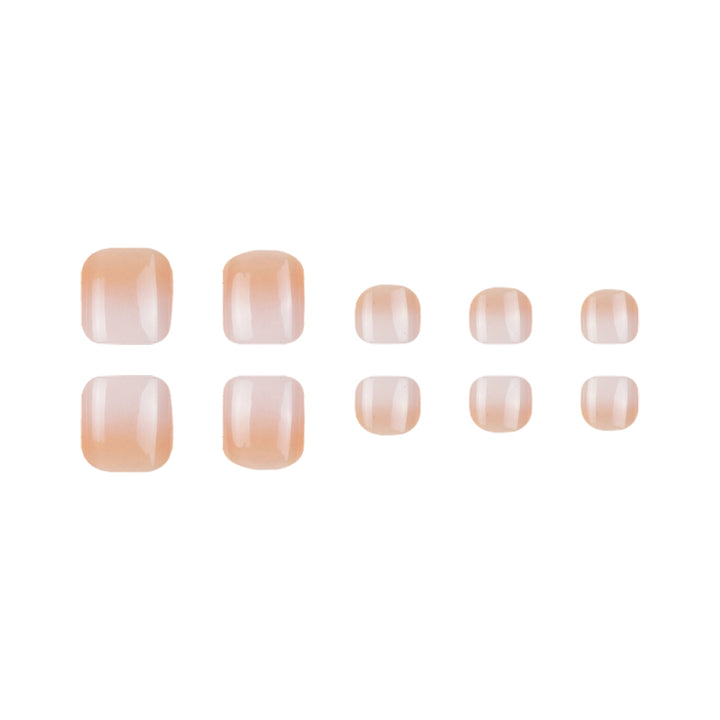 Elegant French Tip Press-On Toenails Kalsten