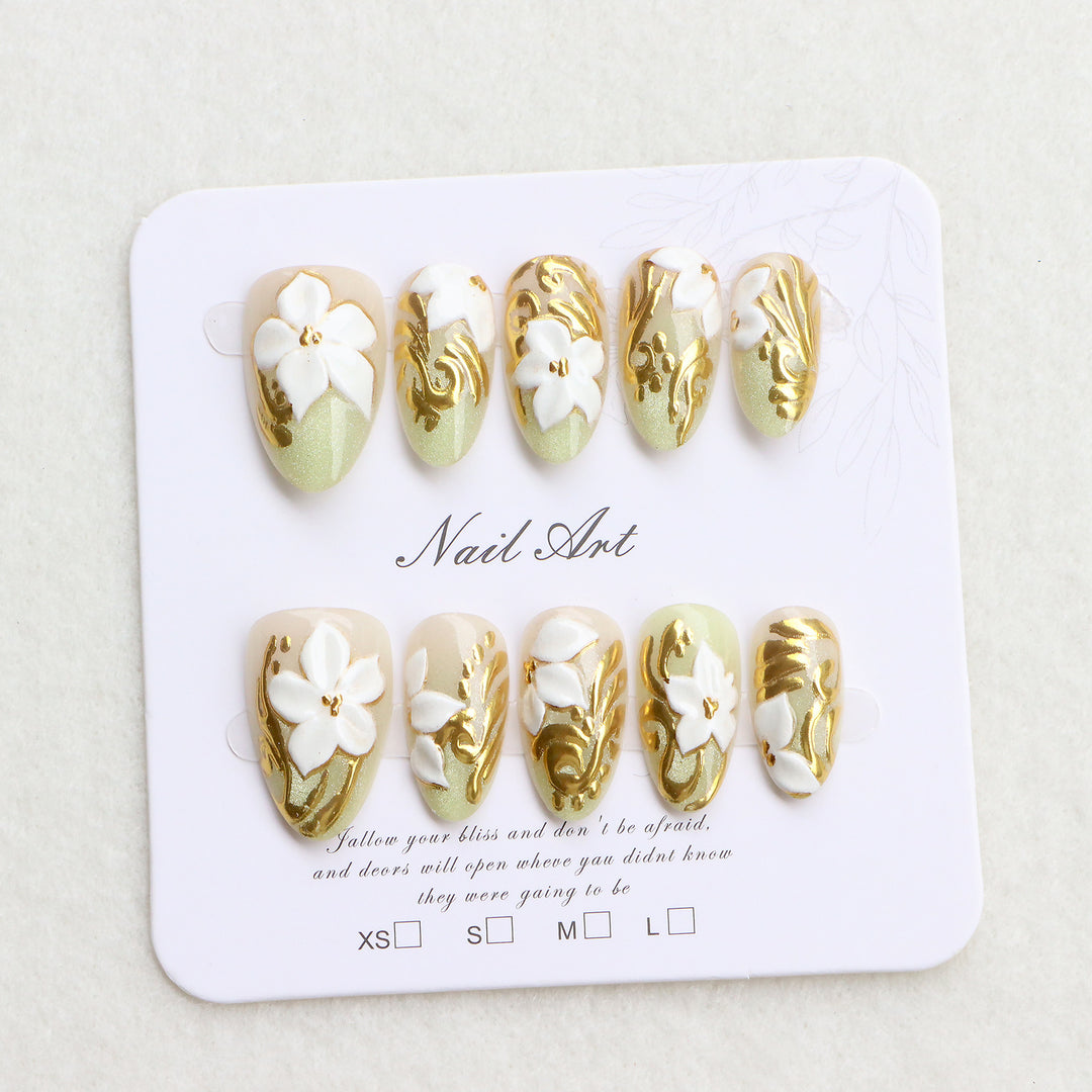 Decorative Floral Press-On Nail Set Kalsten 1788497824