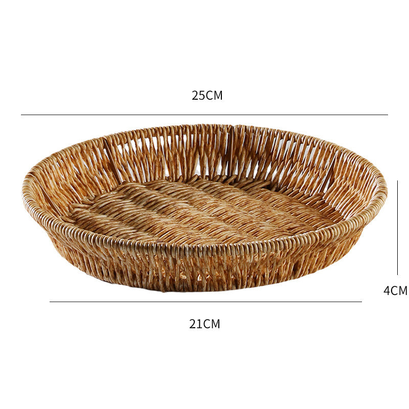 Unisex Round Bowl with Handwoven Rattan Kalsten
