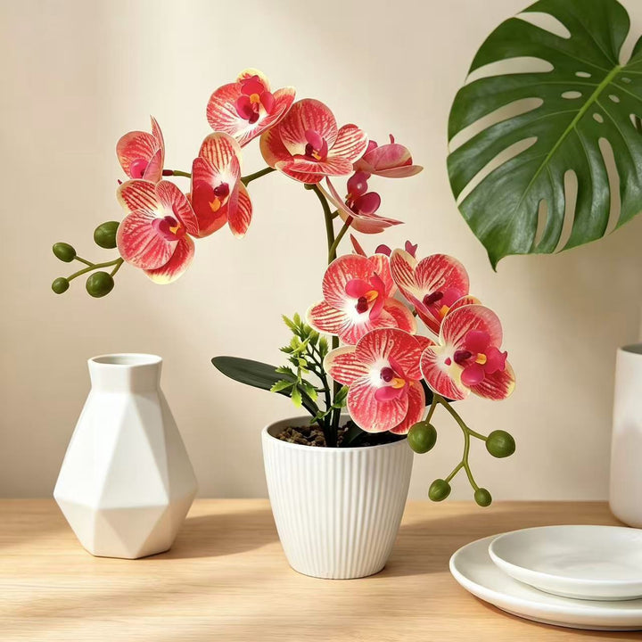 Decorative Faux Orchid Arrangement