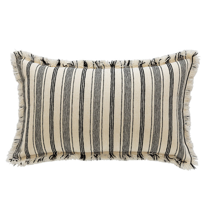 Textured Striped Throw Pillow