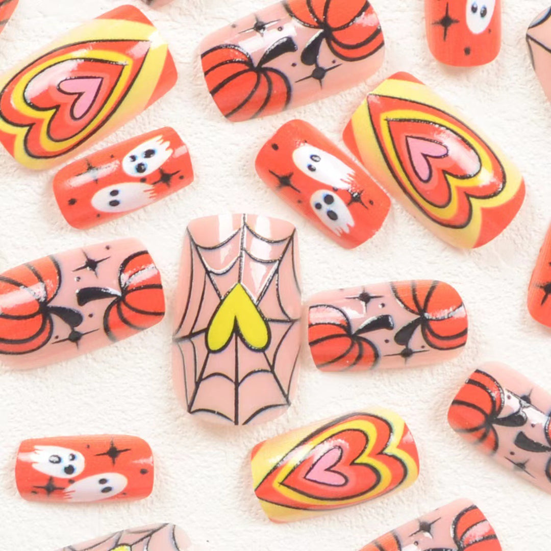 Acrylic nail set with creative autumn designs Kalsten
