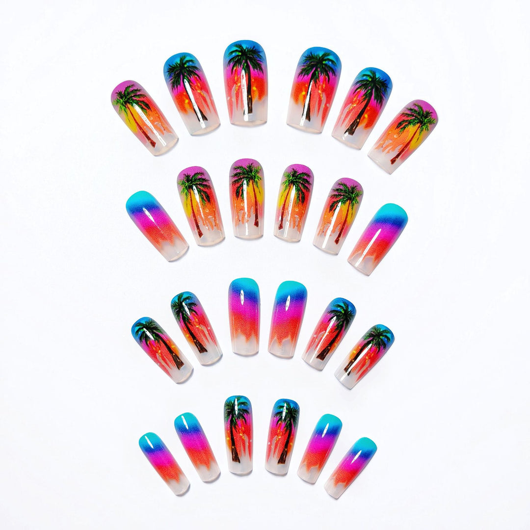 Tropical Sunset Nail Art Kalsten