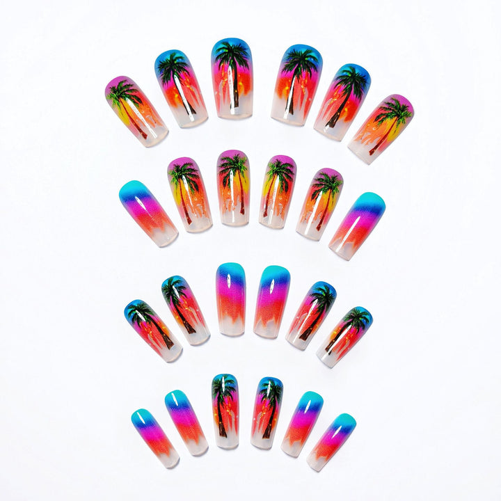 Tropical Sunset Nail Art Kalsten