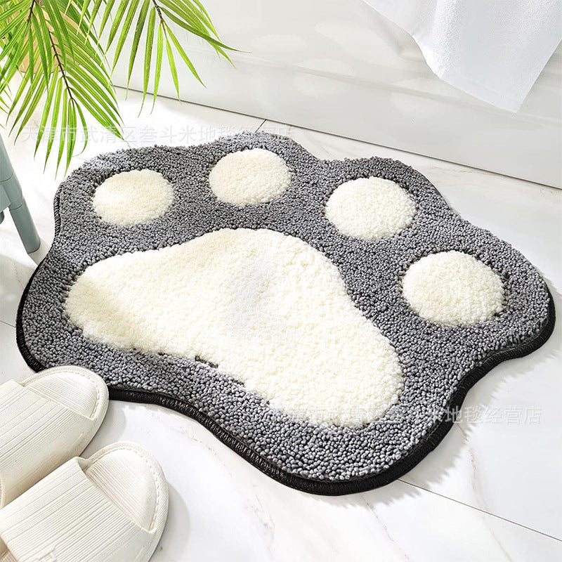 Cute Animal Paw Shaped Bath Mat