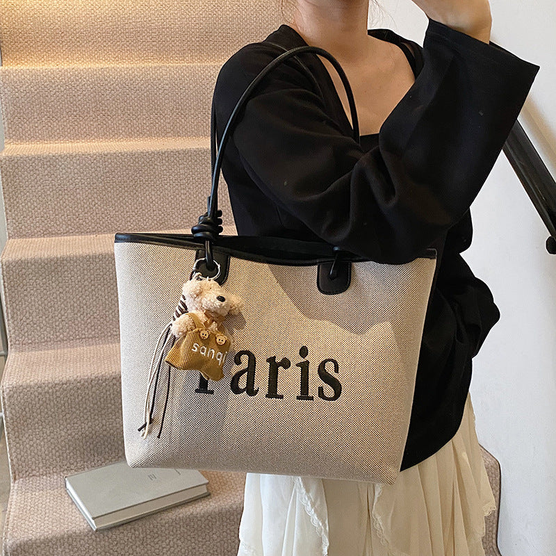 Elegant Paris Themed Tote Bag Kalsten