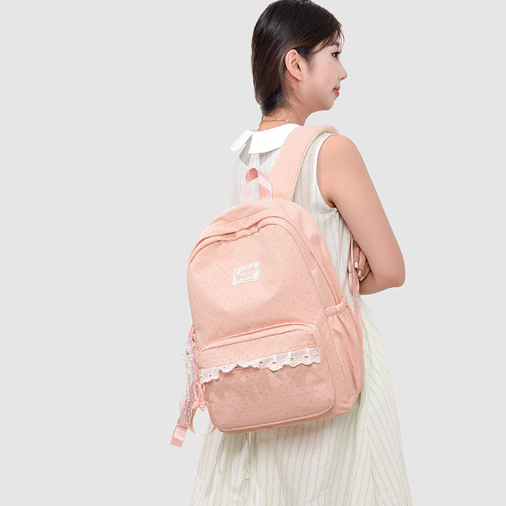 Stylish Polka Dot Backpack Kalsten