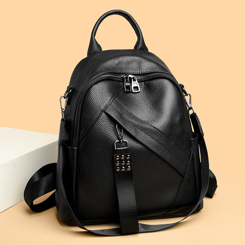 Vintage-Inspired Textured Leather Backpack Kalsten