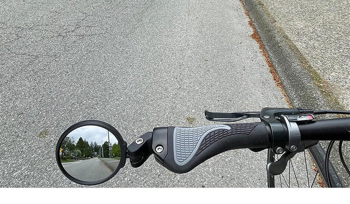 adjustable bicycle bar-end convex safety mirrors with full swivel and anti-glare glass Kalsten
