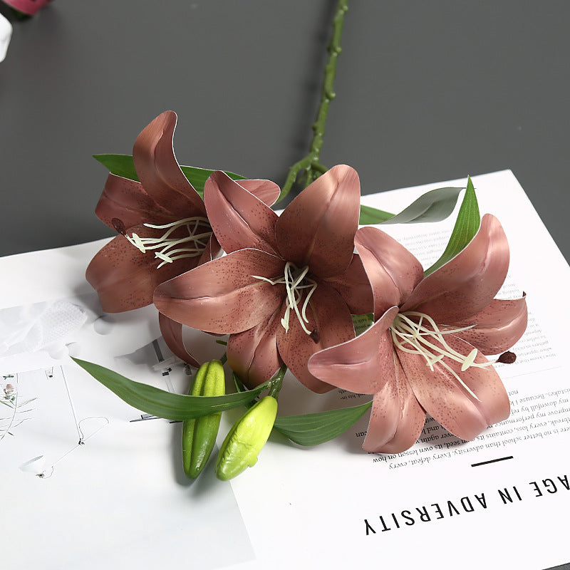 Lifelike Lily Stem Arrangement