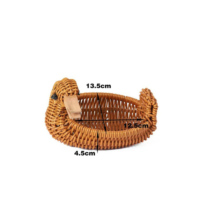 Frog-Shaped Decorative Woven Basket Kalsten