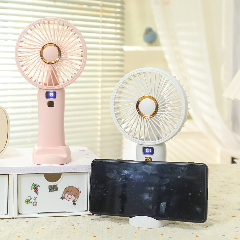 Women's Portable Hand Fan with Energy-Efficient USB Charging Function Kalsten