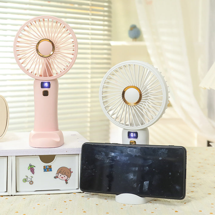 Women's Portable Hand Fan with Energy-Efficient USB Charging Function Kalsten