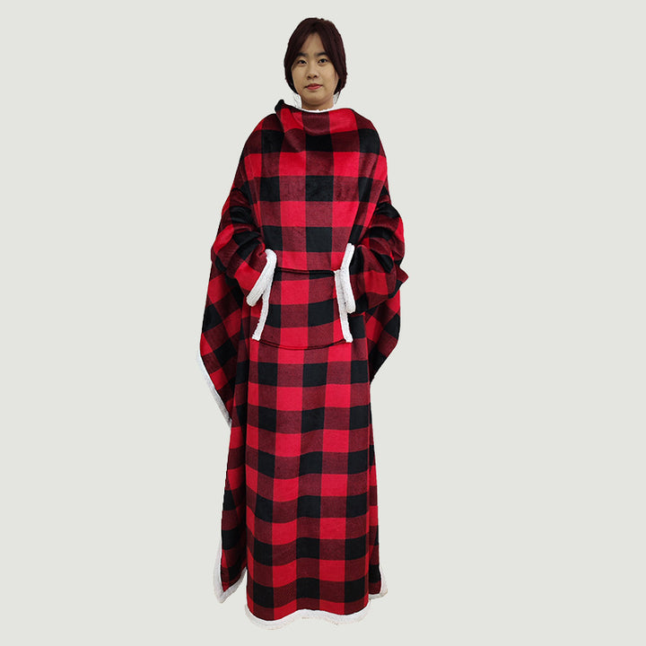 Women Cozy Oversized Poncho made of soft fleece Kalsten