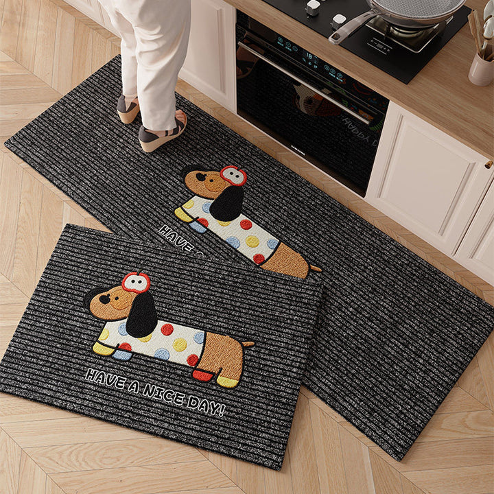 Cartoon-Themed Anti-Fatigue Kitchen Mat