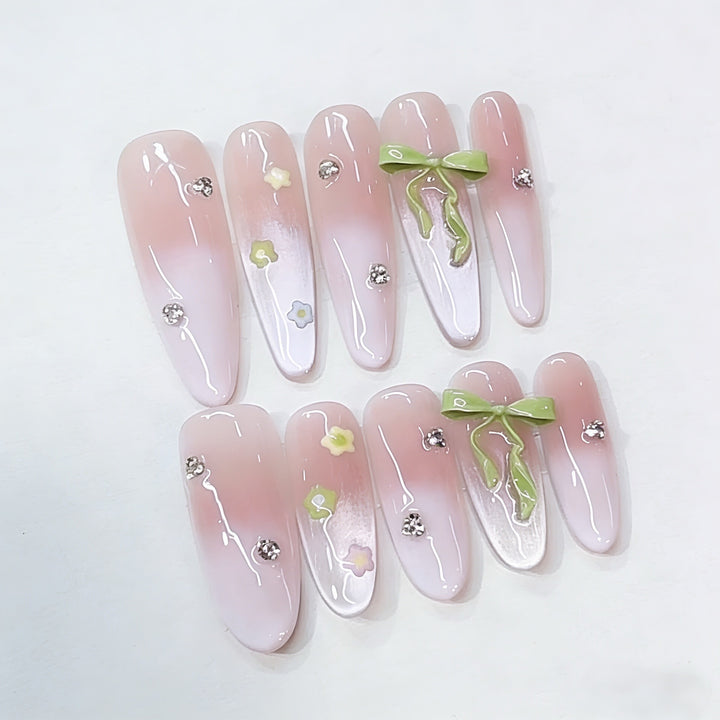 Floral-Design Press-On Nail Art Set Kalsten