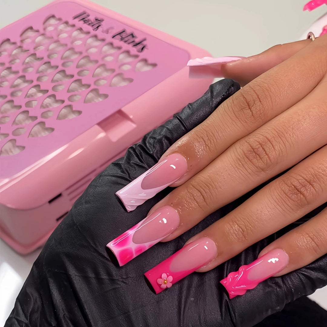 Artistic Floral 3D Press-On Nails Kalsten