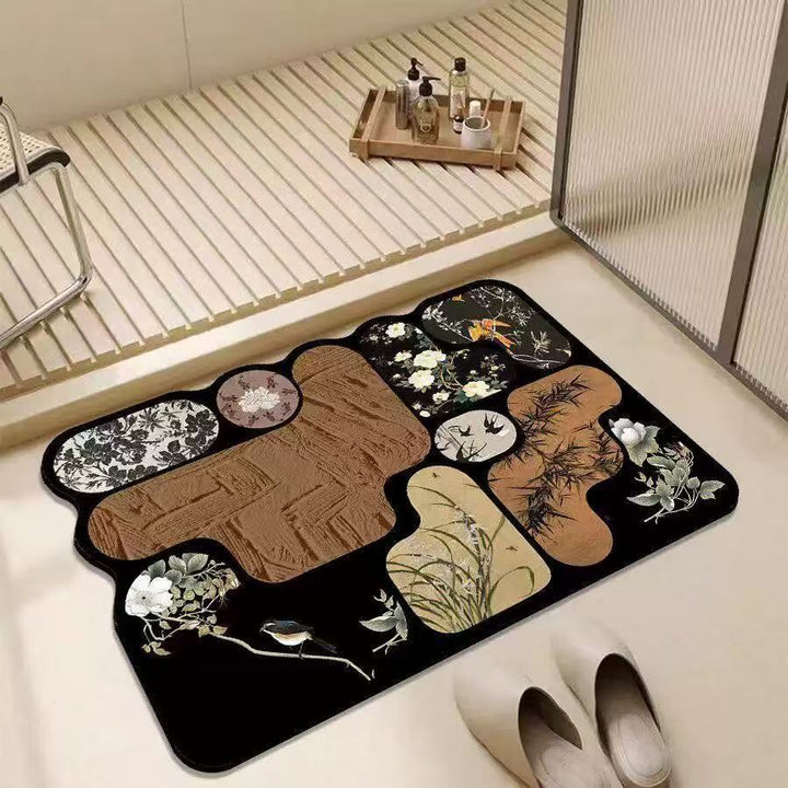 Artistic Floral Print Area Rug for Home Decor