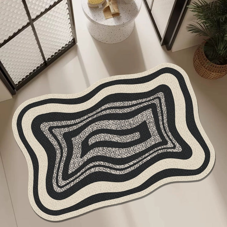 Modern Abstract Contoured Floor Mat