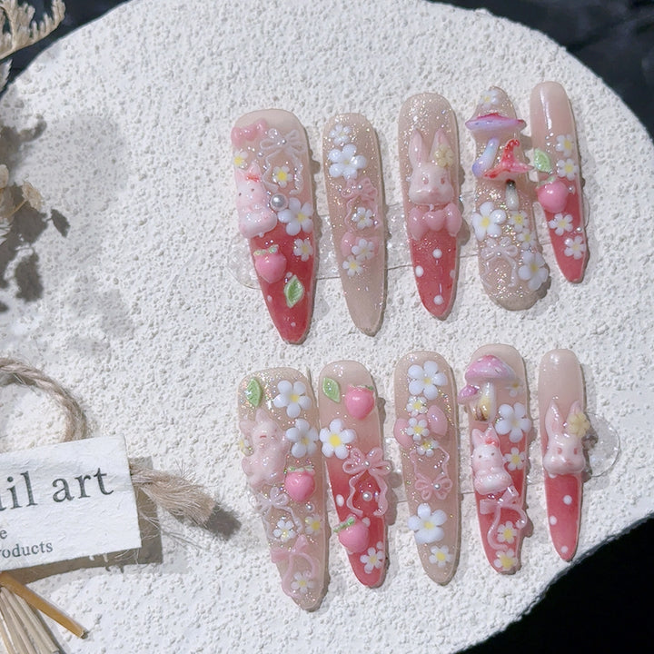 Whimsical Themed Acrylic Nail Art Set
