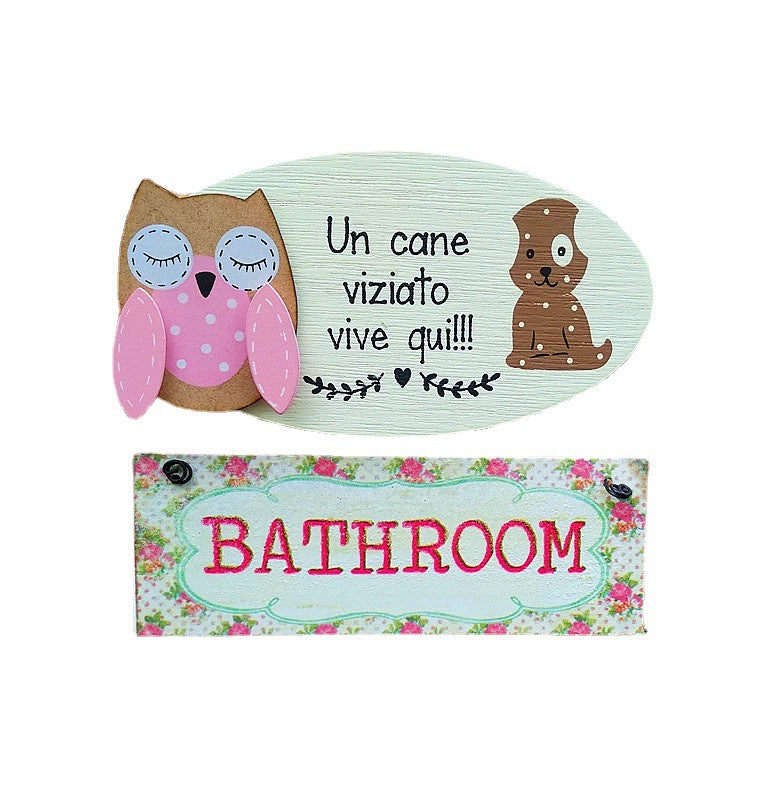 Decorative Wooden Animal Theme Wall Hanger Signal