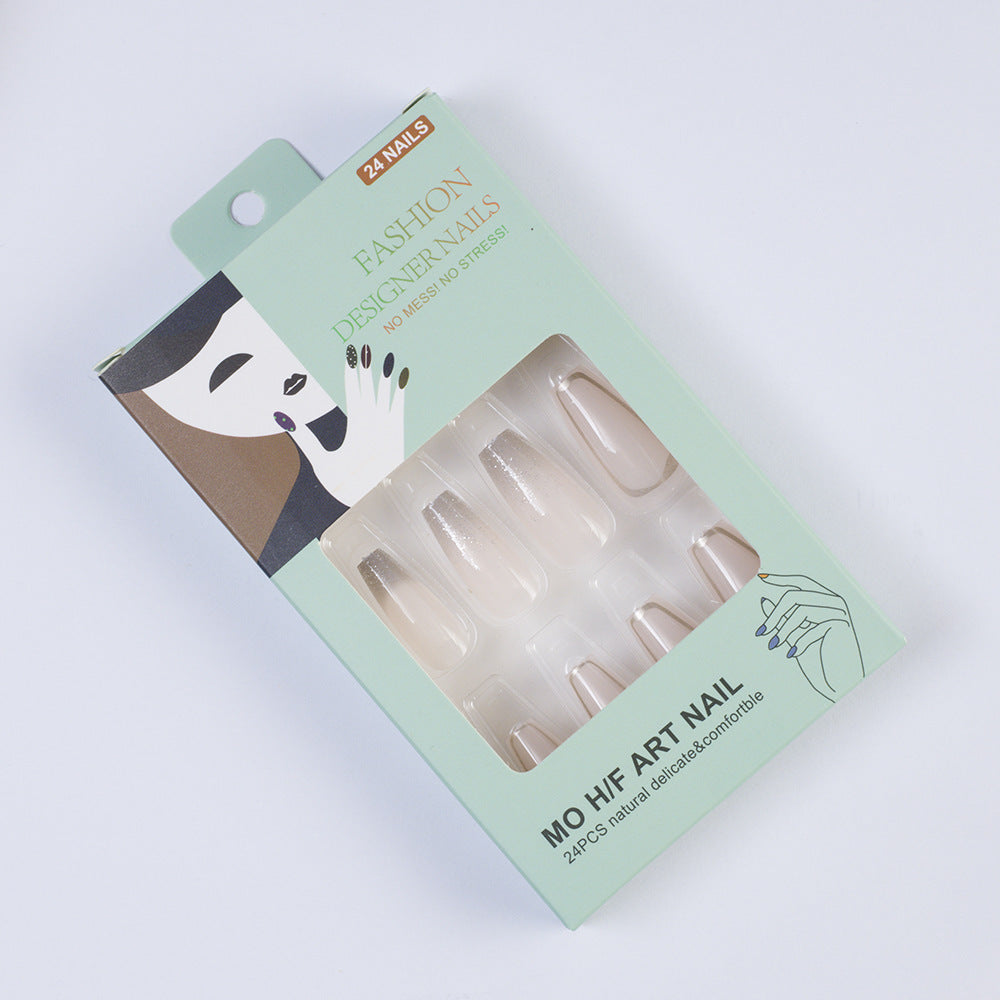 Artificial nails with elegant glitter accents Kalsten
