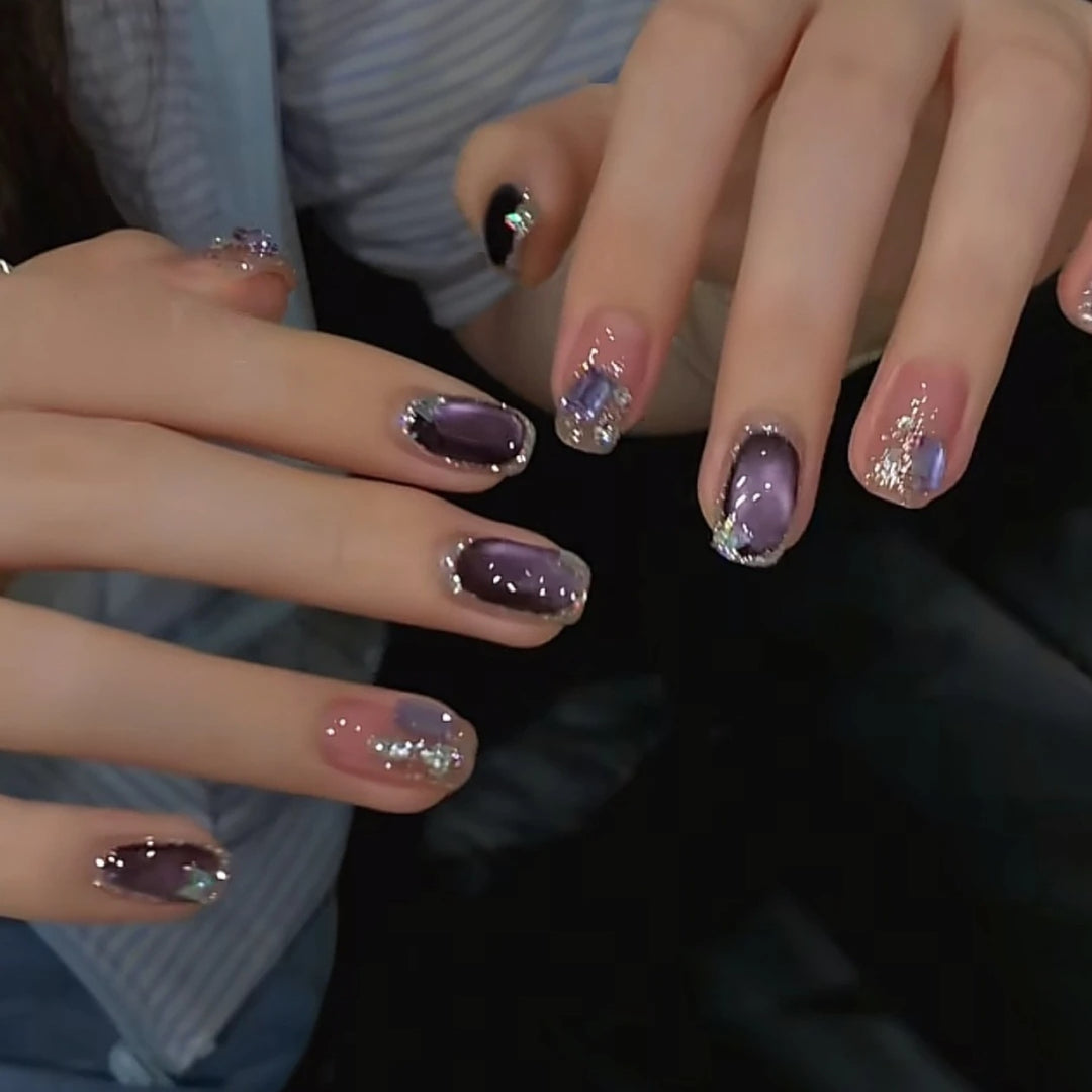 Decorative Glitter Ombre Nail Extensions