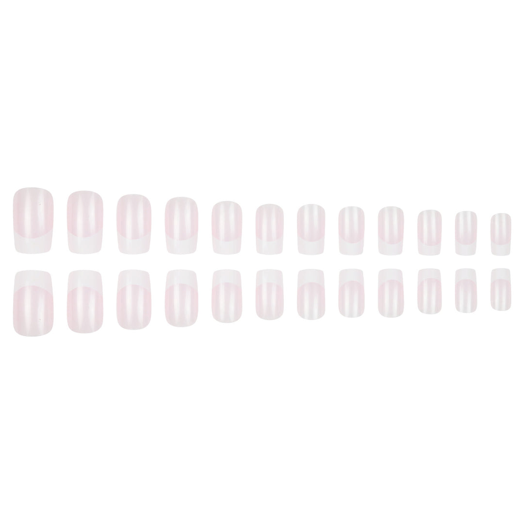 Elegant French Tip Acrylic Press-On Nails Kalsten